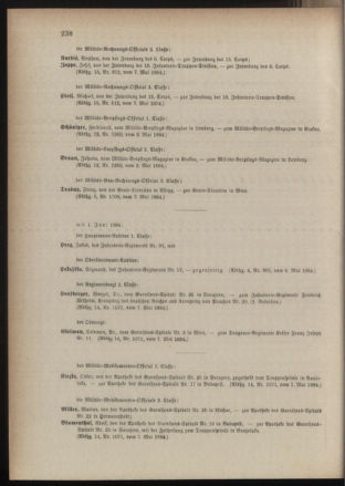 Kaiserlich-königliches Armee-Verordnungsblatt: Personal-Angelegenheiten 18840509 Seite: 20