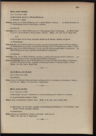 Kaiserlich-königliches Armee-Verordnungsblatt: Personal-Angelegenheiten 18840823 Seite: 5