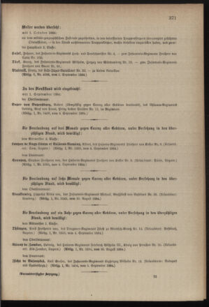 Kaiserlich-königliches Armee-Verordnungsblatt: Personal-Angelegenheiten 18840910 Seite: 5