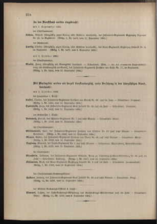 Kaiserlich-königliches Armee-Verordnungsblatt: Personal-Angelegenheiten 18840917 Seite: 6