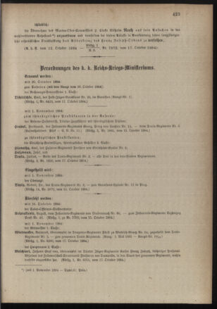 Kaiserlich-königliches Armee-Verordnungsblatt: Personal-Angelegenheiten 18841019 Seite: 5