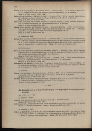 Kaiserlich-königliches Armee-Verordnungsblatt: Personal-Angelegenheiten 18841030 Seite: 14