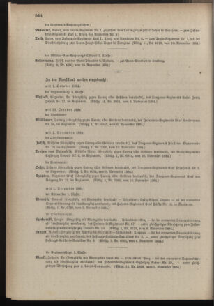 Kaiserlich-königliches Armee-Verordnungsblatt: Personal-Angelegenheiten 18841112 Seite: 26