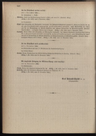 Kaiserlich-königliches Armee-Verordnungsblatt: Personal-Angelegenheiten 18841112 Seite: 28