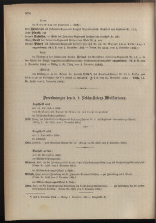 Kaiserlich-königliches Armee-Verordnungsblatt: Personal-Angelegenheiten 18841204 Seite: 2