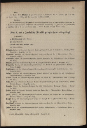 Kaiserlich-königliches Armee-Verordnungsblatt: Personal-Angelegenheiten 18850126 Seite: 3