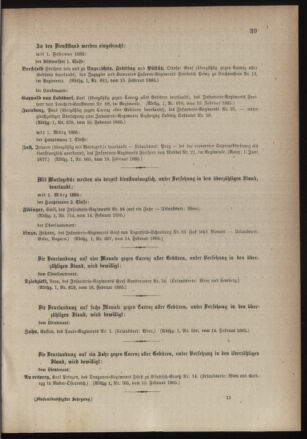 Kaiserlich-königliches Armee-Verordnungsblatt: Personal-Angelegenheiten 18850220 Seite: 5