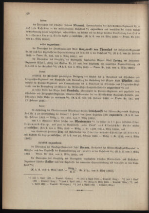 Kaiserlich-königliches Armee-Verordnungsblatt: Personal-Angelegenheiten 18850312 Seite: 2