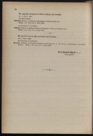 Kaiserlich-königliches Armee-Verordnungsblatt: Personal-Angelegenheiten 18850322 Seite: 10