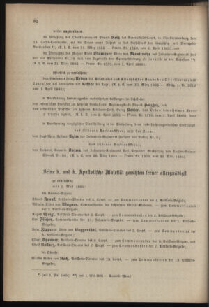 Kaiserlich-königliches Armee-Verordnungsblatt: Personal-Angelegenheiten 18850403 Seite: 2