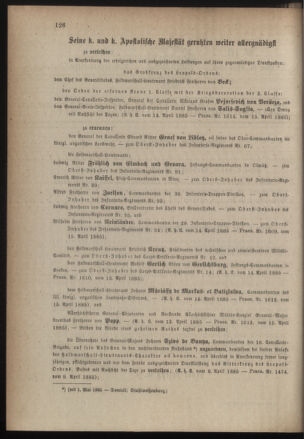 Kaiserlich-königliches Armee-Verordnungsblatt: Personal-Angelegenheiten 18850416 Seite: 2