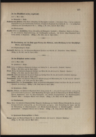 Kaiserlich-königliches Armee-Verordnungsblatt: Personal-Angelegenheiten 18850502 Seite: 15