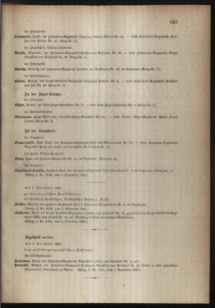 Kaiserlich-königliches Armee-Verordnungsblatt: Personal-Angelegenheiten 18851107 Seite: 23