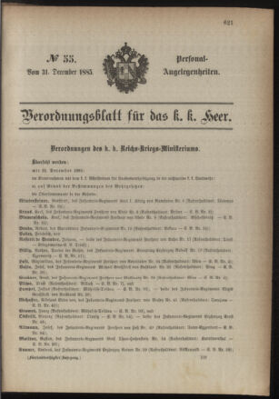 Kaiserlich-königliches Armee-Verordnungsblatt: Personal-Angelegenheiten 18851231 Seite: 13