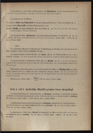 Kaiserlich-königliches Armee-Verordnungsblatt: Personal-Angelegenheiten 18860106 Seite: 3