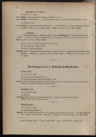 Kaiserlich-königliches Armee-Verordnungsblatt: Personal-Angelegenheiten 18860106 Seite: 4