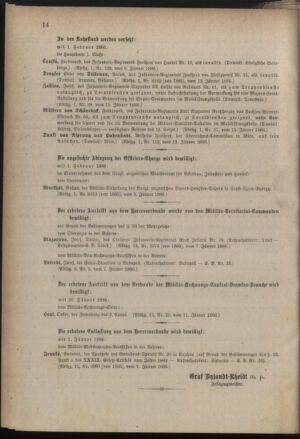 Kaiserlich-königliches Armee-Verordnungsblatt: Personal-Angelegenheiten 18860124 Seite: 8