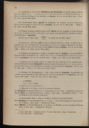 Kaiserlich-königliches Armee-Verordnungsblatt: Personal-Angelegenheiten 18860331 Seite: 2