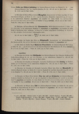 Kaiserlich-königliches Armee-Verordnungsblatt: Personal-Angelegenheiten 18860421 Seite: 2