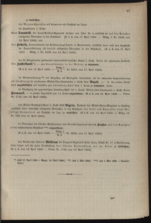 Kaiserlich-königliches Armee-Verordnungsblatt: Personal-Angelegenheiten 18860421 Seite: 3