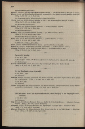 Kaiserlich-königliches Armee-Verordnungsblatt: Personal-Angelegenheiten 18860424 Seite: 14