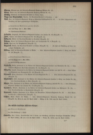 Kaiserlich-königliches Armee-Verordnungsblatt: Personal-Angelegenheiten 18860424 Seite: 59