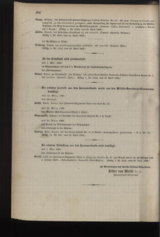 Kaiserlich-königliches Armee-Verordnungsblatt: Personal-Angelegenheiten 18860430 Seite: 18