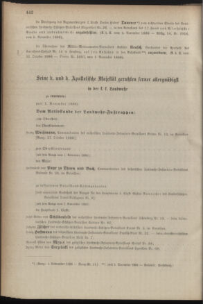 Kaiserlich-königliches Armee-Verordnungsblatt: Personal-Angelegenheiten 18861110 Seite: 2