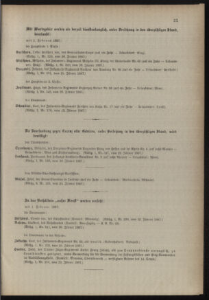 Kaiserlich-königliches Armee-Verordnungsblatt: Personal-Angelegenheiten 18870131 Seite: 7