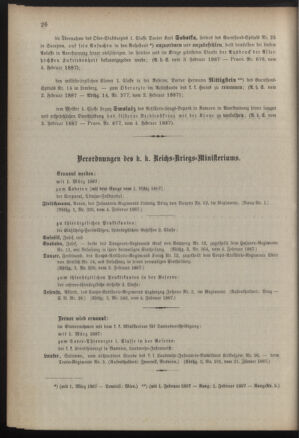 Kaiserlich-königliches Armee-Verordnungsblatt: Personal-Angelegenheiten 18870215 Seite: 2