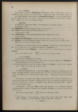 Kaiserlich-königliches Armee-Verordnungsblatt: Personal-Angelegenheiten 18870222 Seite: 2