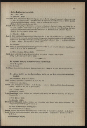 Kaiserlich-königliches Armee-Verordnungsblatt: Personal-Angelegenheiten 18870301 Seite: 9