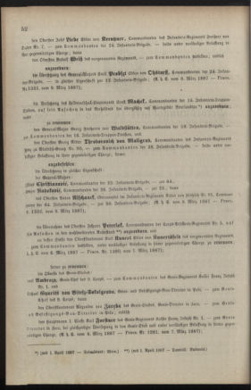 Kaiserlich-königliches Armee-Verordnungsblatt: Personal-Angelegenheiten 18870311 Seite: 2