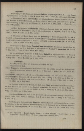 Kaiserlich-königliches Armee-Verordnungsblatt: Personal-Angelegenheiten 18870311 Seite: 3