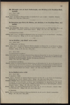 Kaiserlich-königliches Armee-Verordnungsblatt: Personal-Angelegenheiten 18870311 Seite: 7