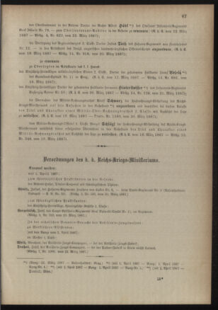 Kaiserlich-königliches Armee-Verordnungsblatt: Personal-Angelegenheiten 18870326 Seite: 3