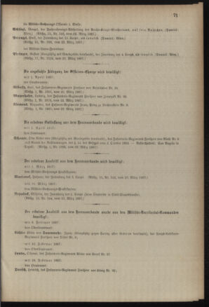 Kaiserlich-königliches Armee-Verordnungsblatt: Personal-Angelegenheiten 18870326 Seite: 7