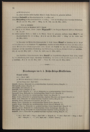 Kaiserlich-königliches Armee-Verordnungsblatt: Personal-Angelegenheiten 18870331 Seite: 4