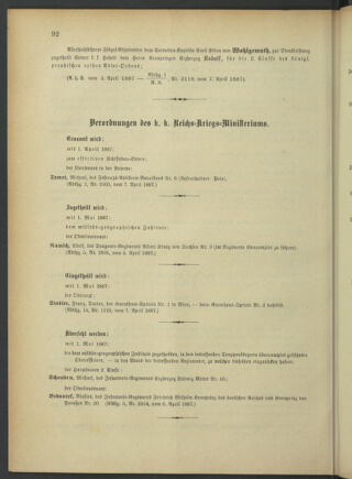 Kaiserlich-königliches Armee-Verordnungsblatt: Personal-Angelegenheiten 18870409 Seite: 4