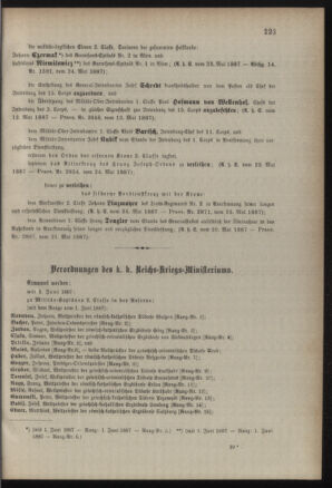 Kaiserlich-königliches Armee-Verordnungsblatt: Personal-Angelegenheiten 18870527 Seite: 3