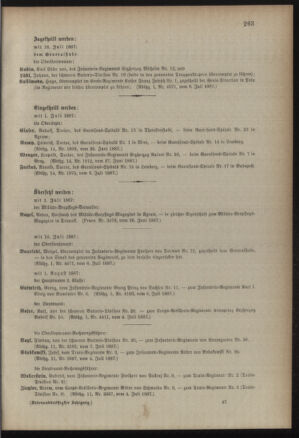 Kaiserlich-königliches Armee-Verordnungsblatt: Personal-Angelegenheiten 18870710 Seite: 5