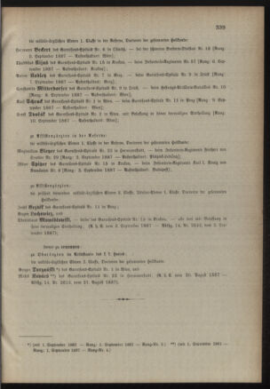 Kaiserlich-königliches Armee-Verordnungsblatt: Personal-Angelegenheiten 18870909 Seite: 3