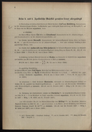 Kaiserlich-königliches Armee-Verordnungsblatt: Personal-Angelegenheiten 18880106 Seite: 4