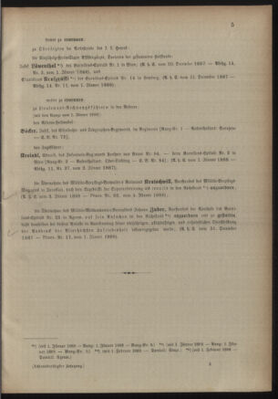 Kaiserlich-königliches Armee-Verordnungsblatt: Personal-Angelegenheiten 18880106 Seite: 5