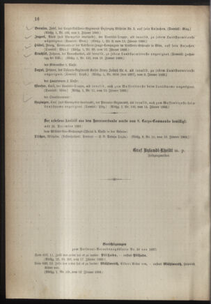 Kaiserlich-königliches Armee-Verordnungsblatt: Personal-Angelegenheiten 18880121 Seite: 10