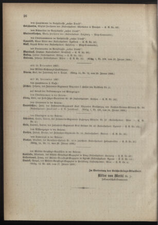 Kaiserlich-königliches Armee-Verordnungsblatt: Personal-Angelegenheiten 18880131 Seite: 10