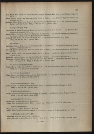 Kaiserlich-königliches Armee-Verordnungsblatt: Personal-Angelegenheiten 18880215 Seite: 5