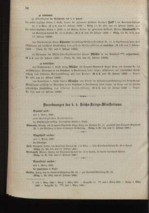 Kaiserlich-königliches Armee-Verordnungsblatt: Personal-Angelegenheiten 18880223 Seite: 2