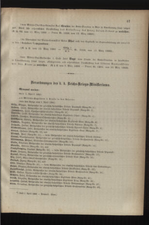 Kaiserlich-königliches Armee-Verordnungsblatt: Personal-Angelegenheiten 18880316 Seite: 3