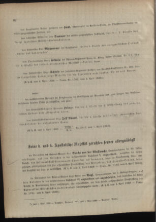 Kaiserlich-königliches Armee-Verordnungsblatt: Personal-Angelegenheiten 18880408 Seite: 2